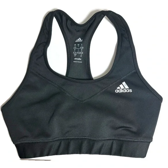 Adidas Women's Black Climalite TechFit Sports Bra Size Small - Picture 2 of 11